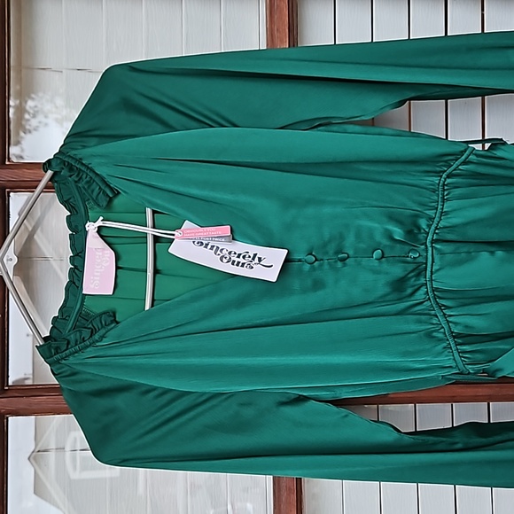 NWT! Sincerely Ours RARE Ember Romper in Dark Green - Picture 4 of 10